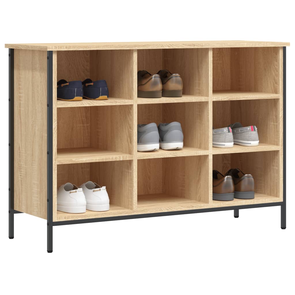 Vidaxl Cabinet da scarpe 100x35x70 cm Properpata in legno Oak colorato
