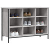 Gabinete de zapatos Vidaxl 100x35x70 cm de madera propiedad de madera de ok gris de roble