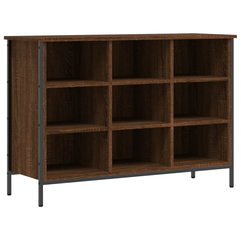 Gabinete de zapatos Vidaxl 100x35x70 cm Corte de madera de madera de roble de madera