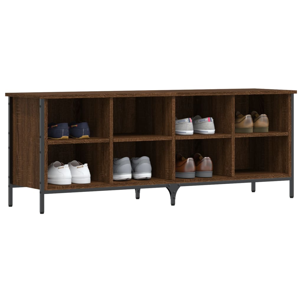 Vidaxl Cabinet da scarpe 131x35x50 cm COLORE IN BARCHIO COURO