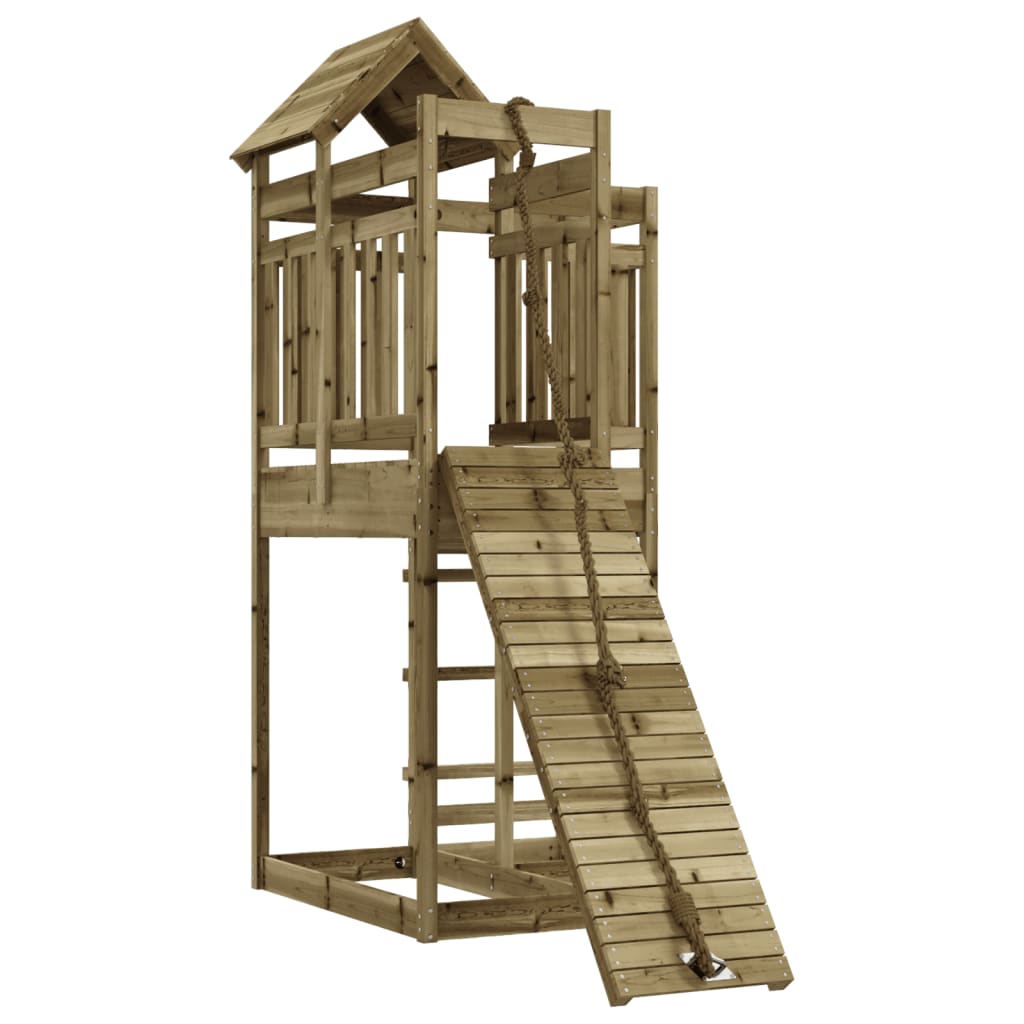 Vidaxl Speelhuis con Pine impregnado de la pared trepadora