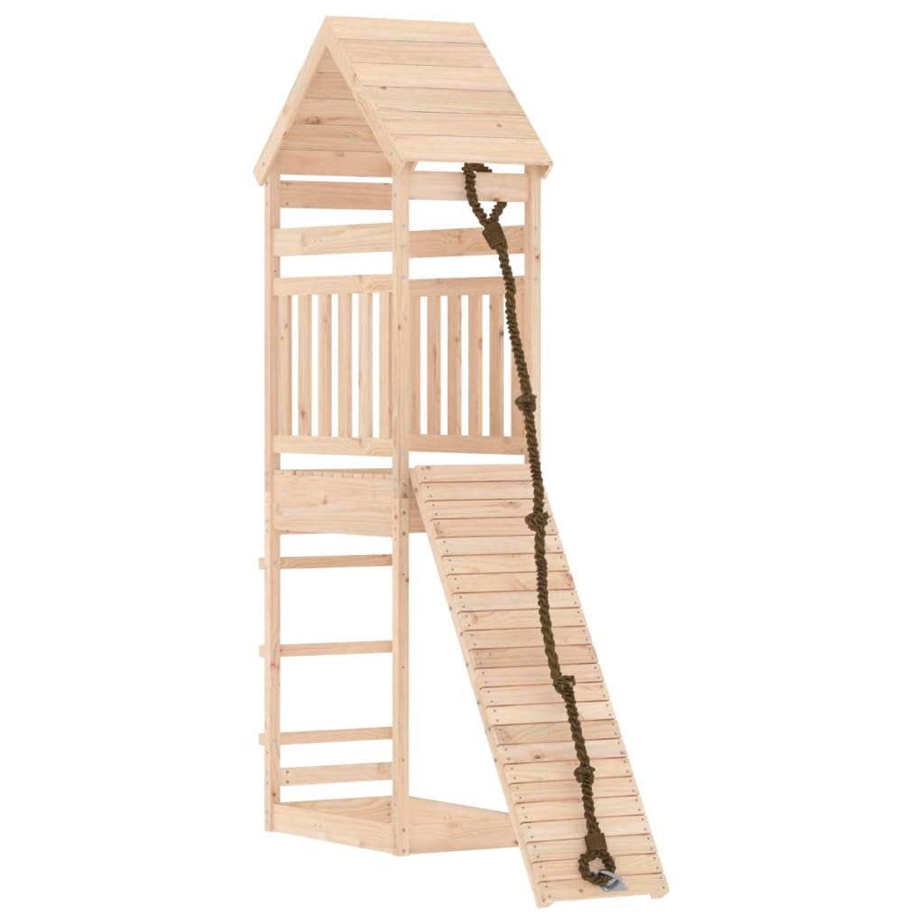 Vidaxl Speelhuis con pino sólido de la pared trepadora