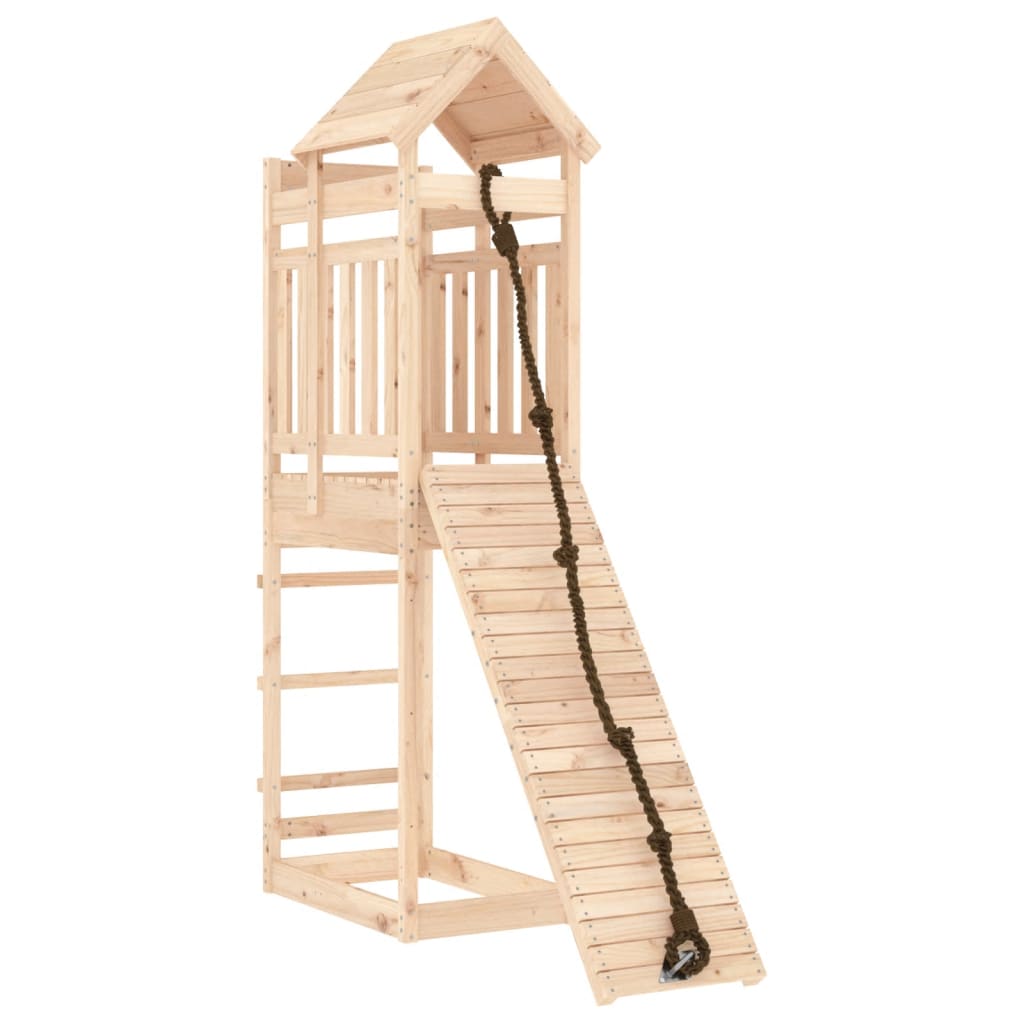 Vidaxl Speelhuis con pino sólido de la pared trepadora