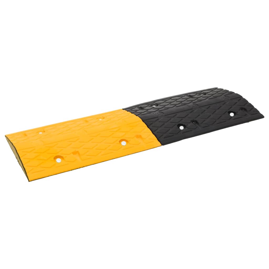 Soglie di velocità Vidaxl 3 pezzi 97x32.5x4 cm Giallo in gomma e nero