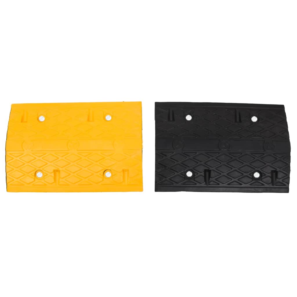 Soglie di velocità Vidaxl 3 pezzi 97x32.5x4 cm Giallo in gomma e nero