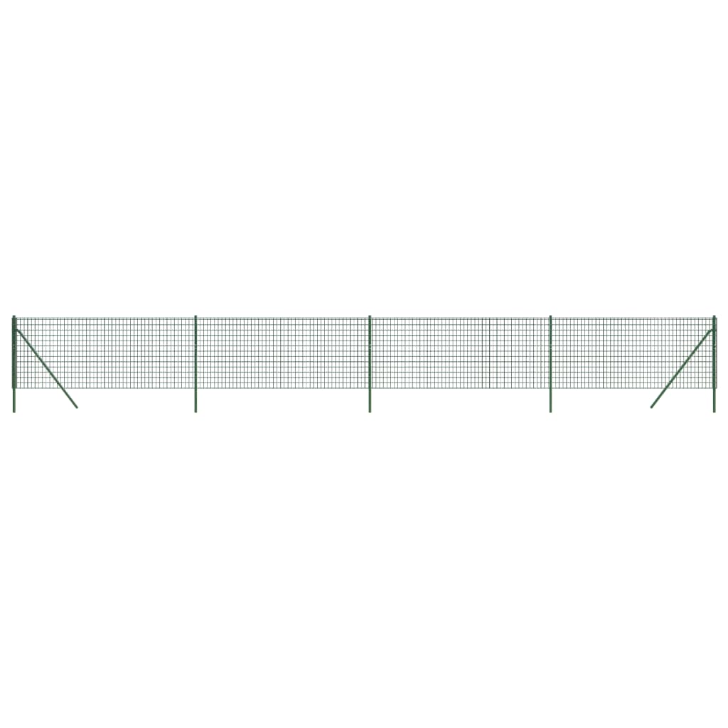 Vidaxl Mesh Mesh Fet 1x10 M Galvanized Steel Green