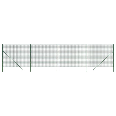 Vidaxl Mesh Mesh FET 1.6x10 M de acero galvanizado verde