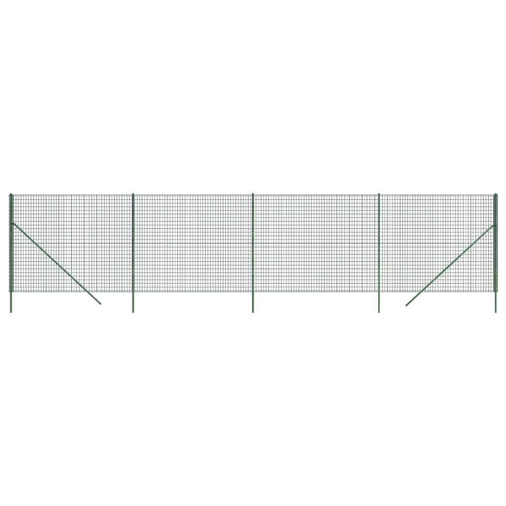 Vidaxl Mesh Mesh FET 1.8x10 M de acero galvanizado verde