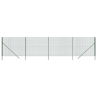 Vidaxl Mesh Mesh FET 2x10 M de acero galvanizado verde
