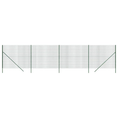 Vidaxl Mesh Mesh FET 1.8x10 M de acero galvanizado verde