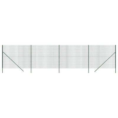 Vidaxl Mesh Mesh FET 2.2x10 M Galvanized Steel Green