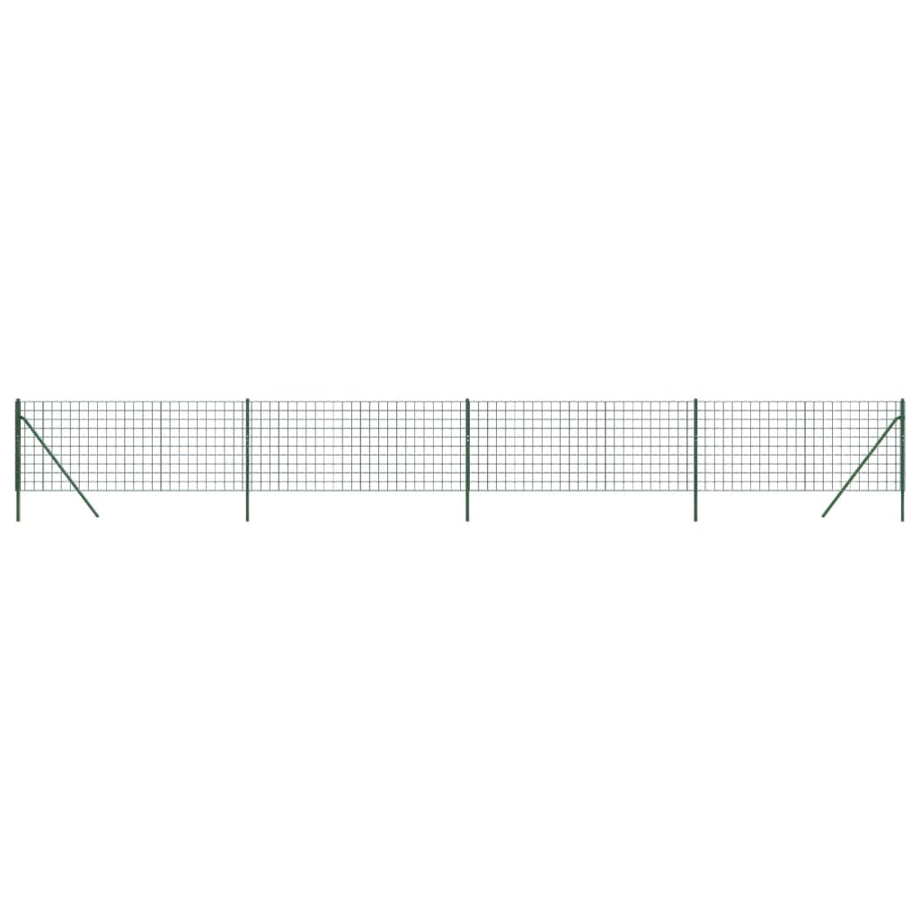 Vidaxl Wire Mesh FET 1x10 m Green in acciaio zincato