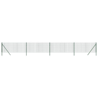 Vidaxl Mesh Mesh Fet 1x10 M Galvanized Steel Green