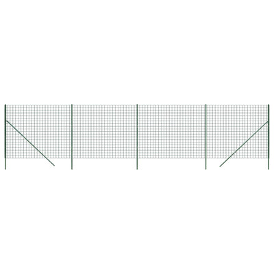 Vidaxl Mesh Mesh FET 1.4x10 M de acero galvanizado verde