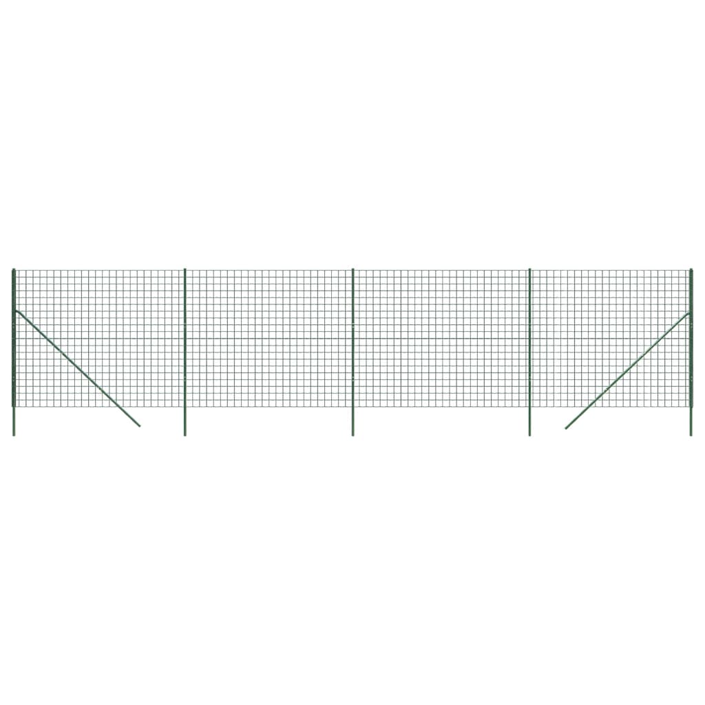 Vidaxl draadgaashek 1,6x10 m gegalvaniseerd staal groen