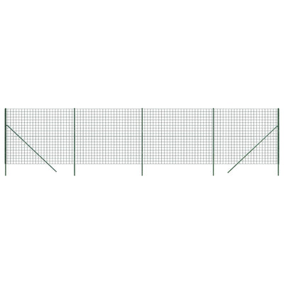 Vidaxl Mesh Mesh FET 1.8x10 M de acero galvanizado verde