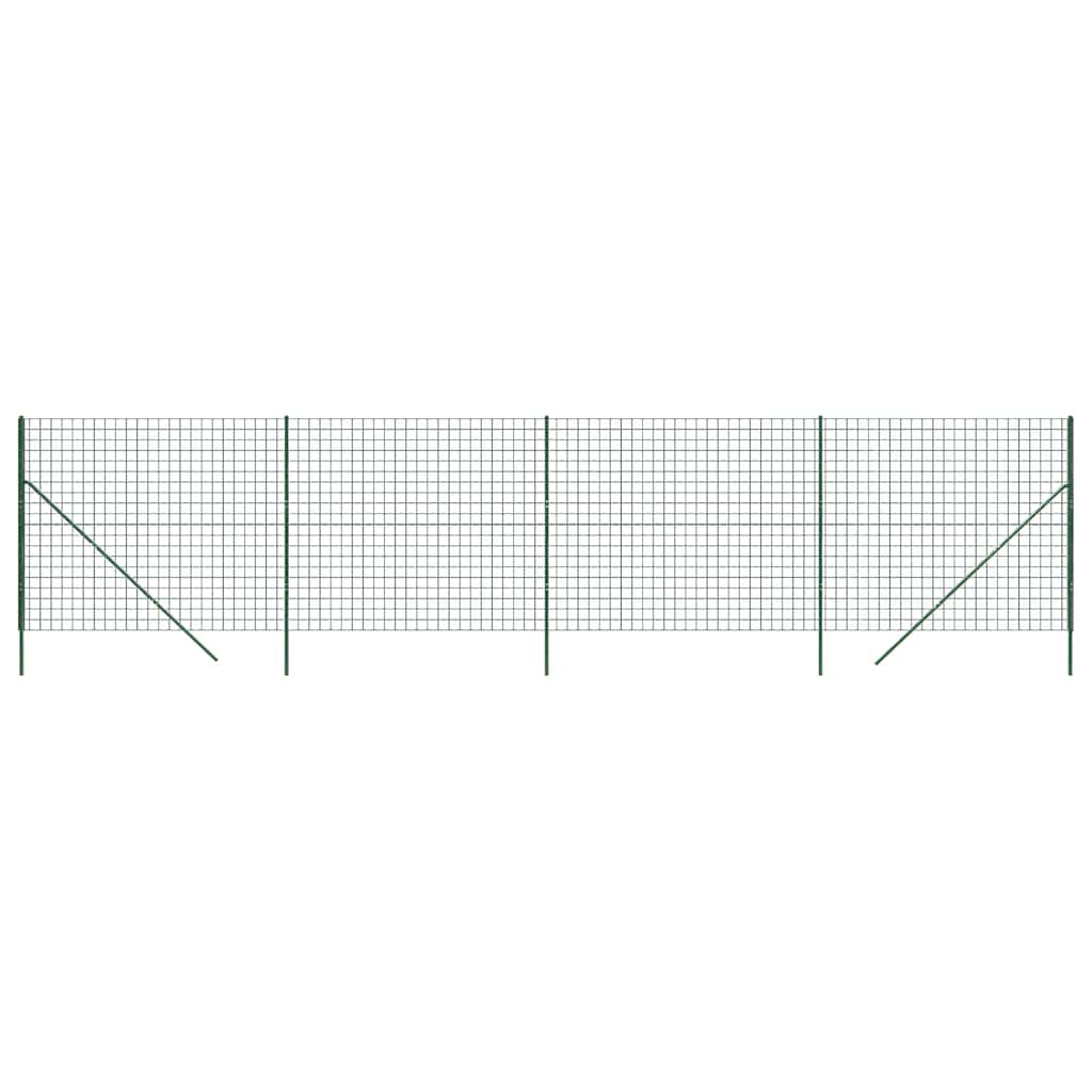 Vidaxl Mesh Mesh FET 2x10 M de acero galvanizado verde