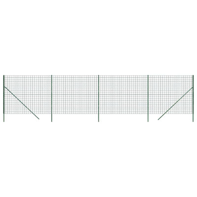 Vidaxl Mesh Mesh FET 2x10 M de acero galvanizado verde