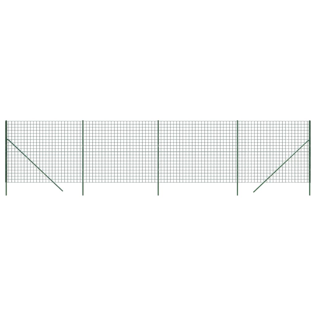 Vidaxl Mesh Mesh FET 2.2x10 M Galvanized Steel Green
