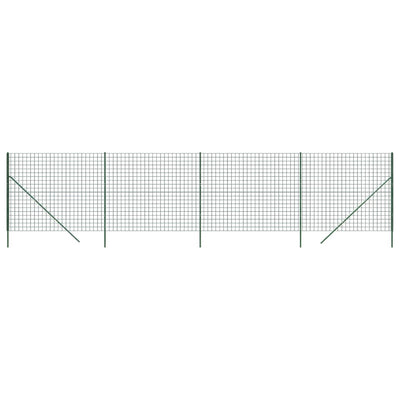 Vidaxl Mesh Mesh FET 2.2x10 M Galvanized Steel Green