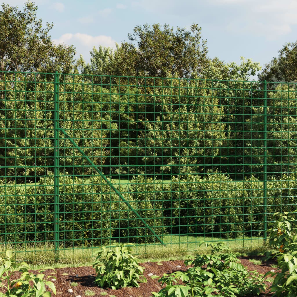 Vidaxl Mesh Mesh FET 2.2x10 M Galvanized Steel Green