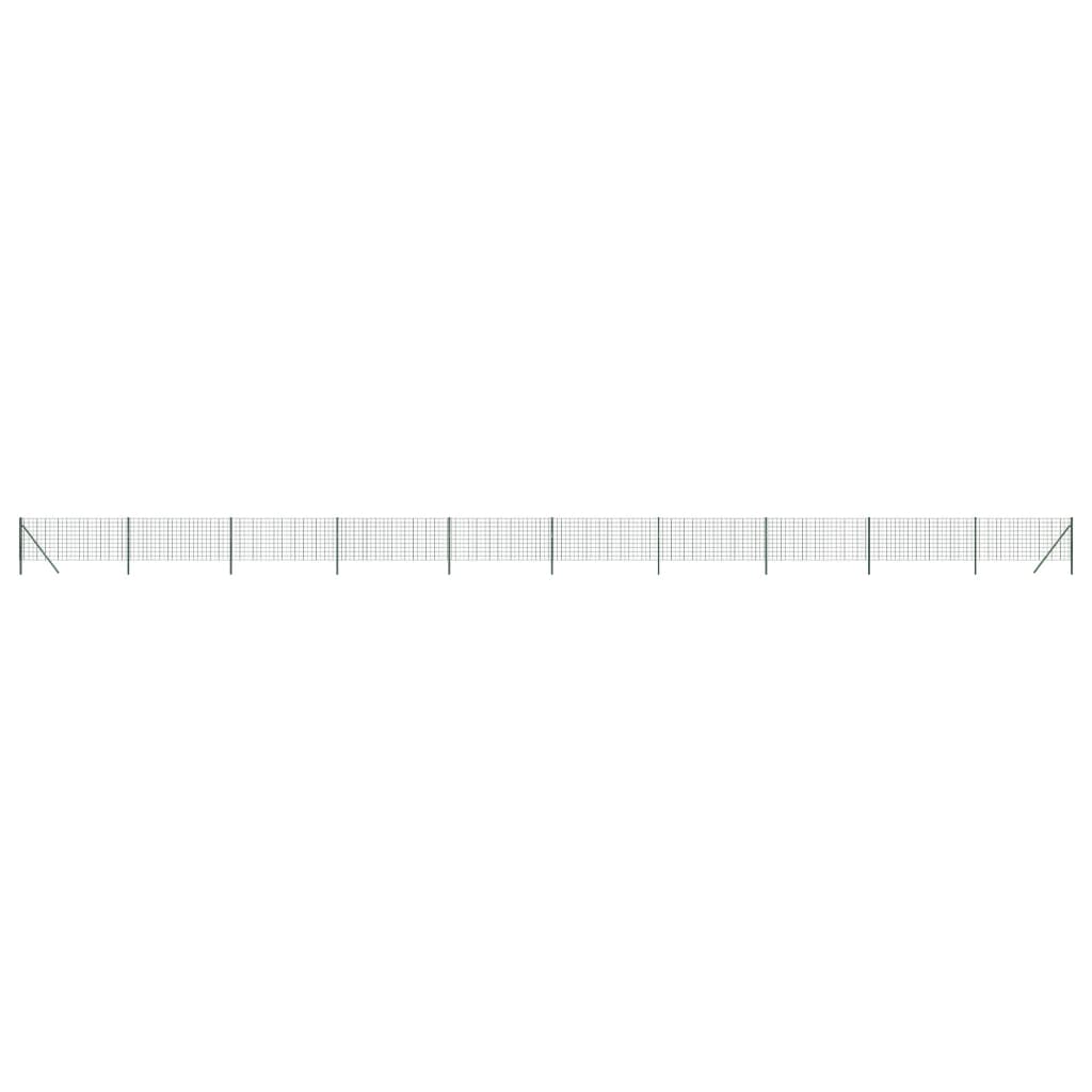 Vidaxl Mesh Mesh FET 0.8x25 M Galvanized Steel Green