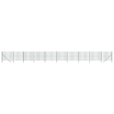 Vidaxl Mesh Mesh FET 2.2x25 M M M de acero galvanizado verde