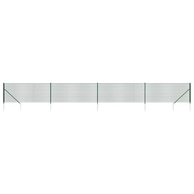 Vidaxl draadgaashek met grondankers 1,1x10 m groen