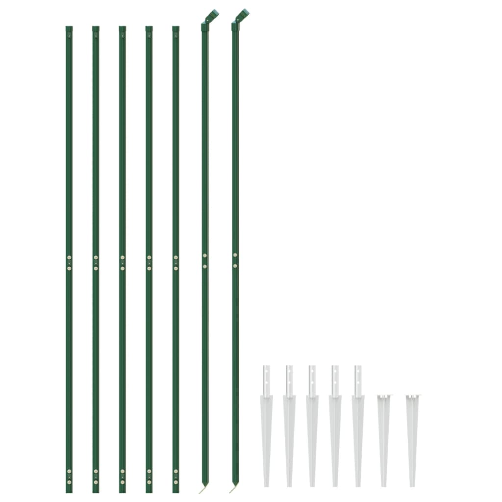 FET a rete filo Vidaxl con ancore di terra 1,6x10 m verdi