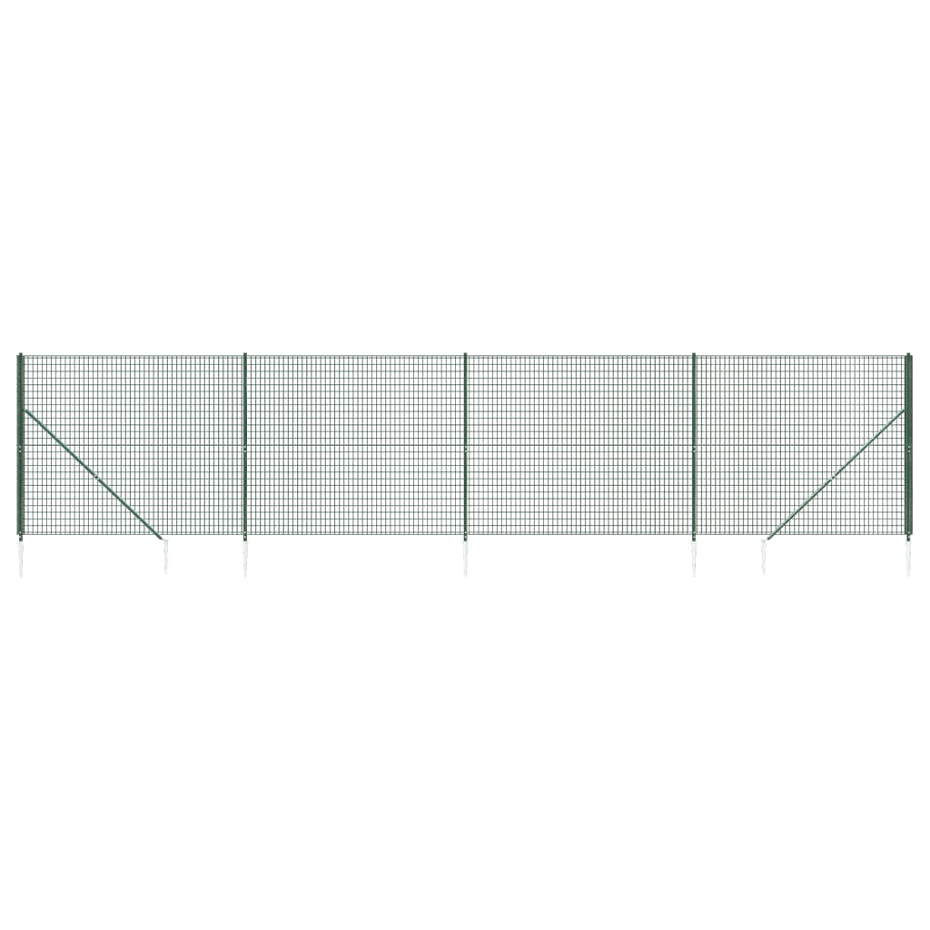 Vidaxl draadgaashek met grondankers 1,8x10 m groen