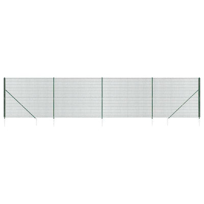 Vidaxl draadgaashek met grondankers 2,2x10 m groen