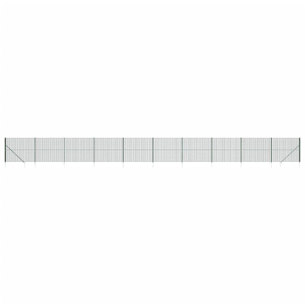 FET a rete filo Vidaxl con ancore di terra 2,2x25 m verdi