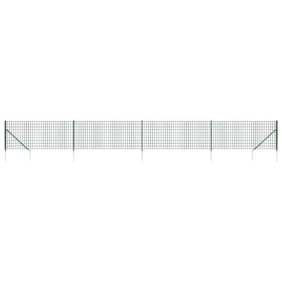 Vidaxl draadgaashek met grondankers 1,1x10 m groen