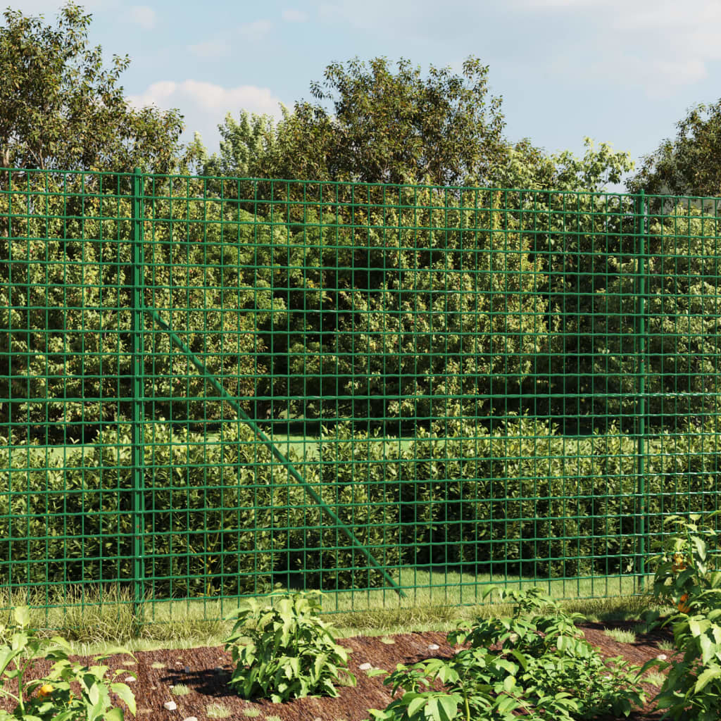 Vidaxl draadgaashek met grondankers 1,4x10 m groen