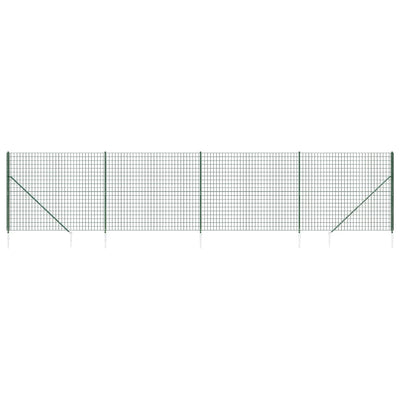 Vidaxl draadgaashek met grondankers 2,2x10 m groen