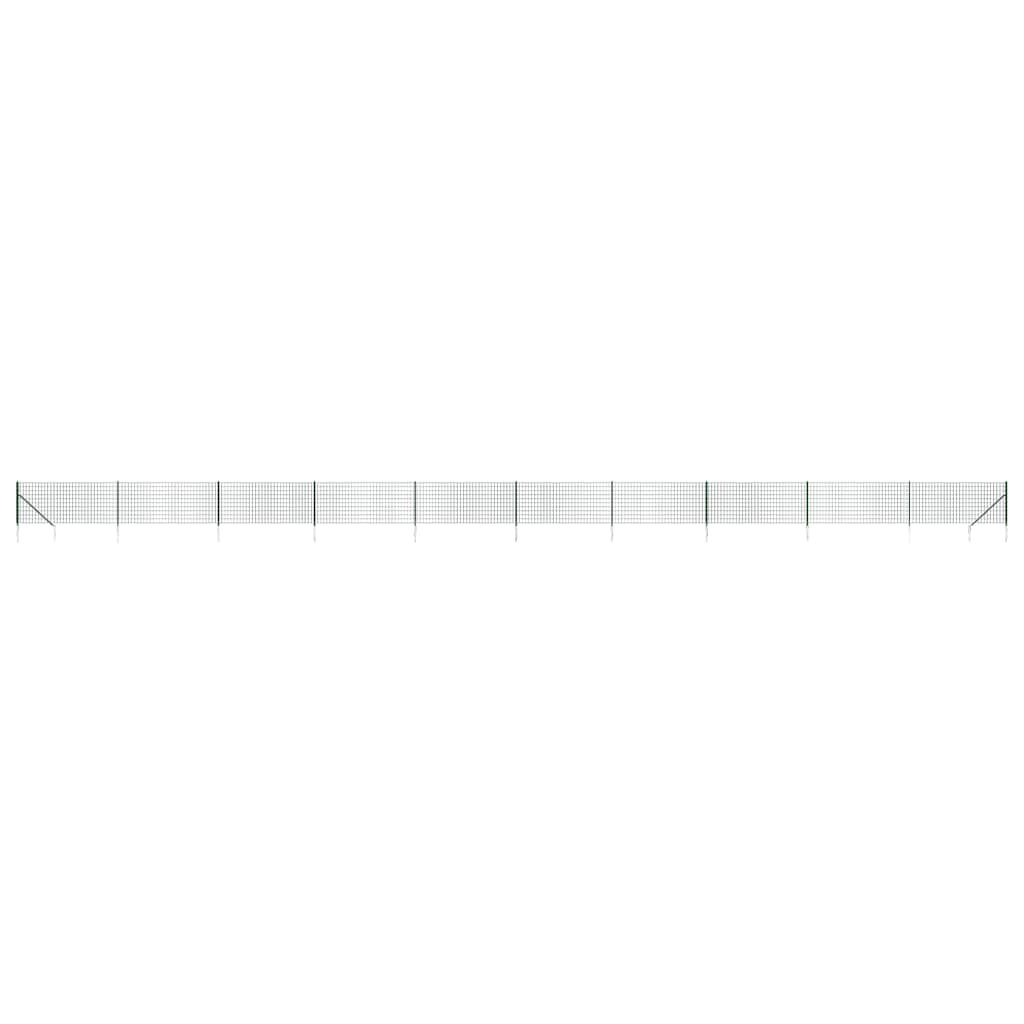 Vidaxl draadgaashek met grondankers 0,8x25 m groen