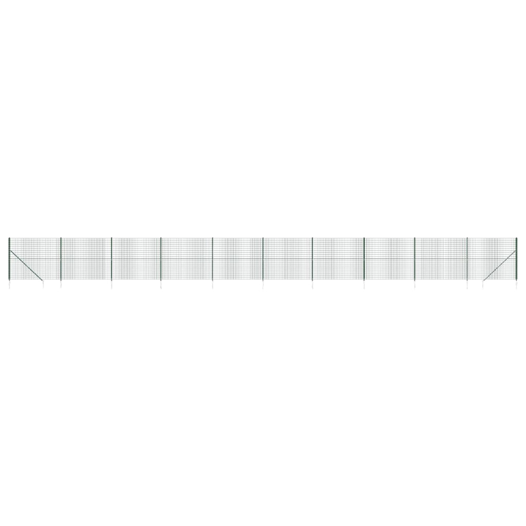 Fence a rete filo Vidaxl con ancore di terra 1.6x25 m verde