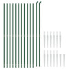 VidaXL Draadgaashek met grondankers 1,8x25 m groen