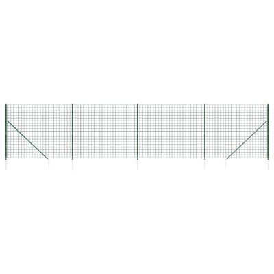 Vidaxl draadgaashek met grondankers 1,4x10 m groen