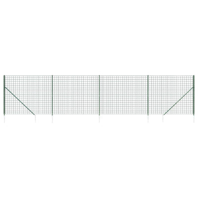 Vidaxl draadgaashek met grondankers 1,6x10 m groen