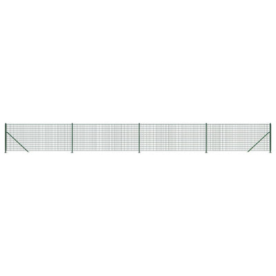 FET de malla de alambre de Vidaxl con brida de 0.8x10 m verde