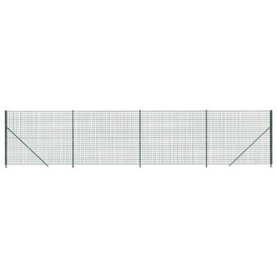 FET de malla de alambre de Vidaxl con brida de 1.4x10 m verde