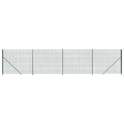 FET de malla de alambre de Vidaxl con brida 1.8x10 m verde