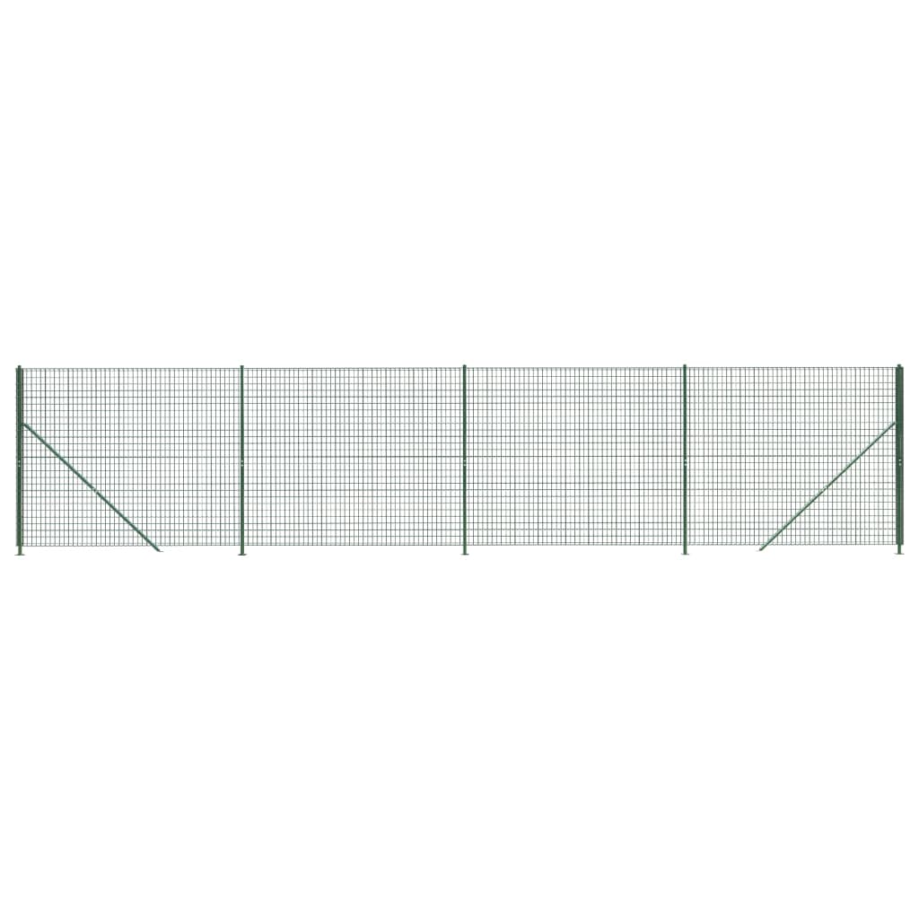 FET de malla de alambre de Vidaxl con Flens 2x10 m verde