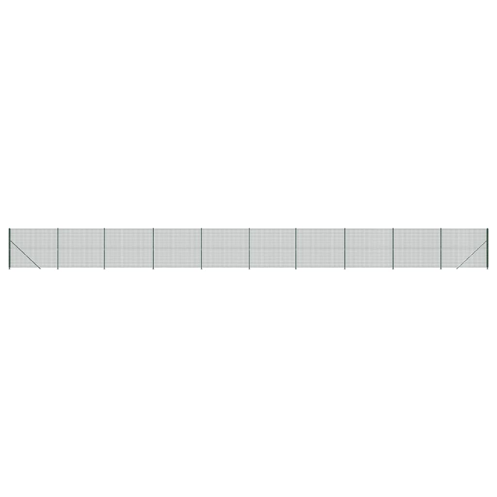 FET de malla de alambre de Vidaxl con brida 1.6x25 m verde