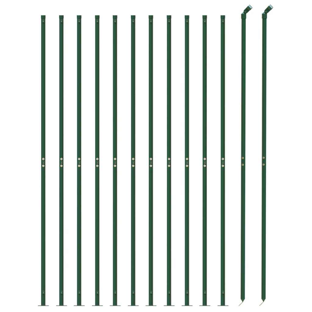 FET de malla de alambre de Vidaxl con brida 1.6x25 m verde