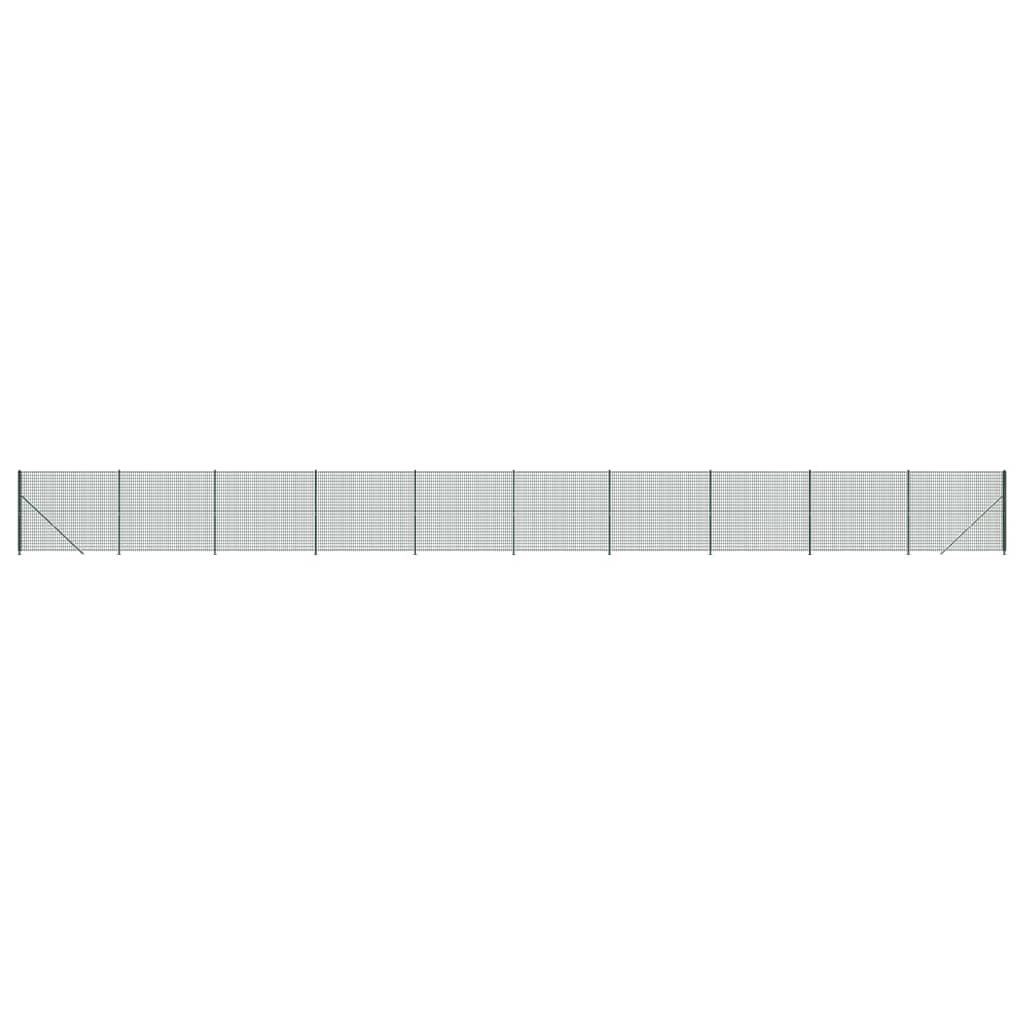 FET de malla de alambre de Vidaxl con brida 1.8x25 m verde