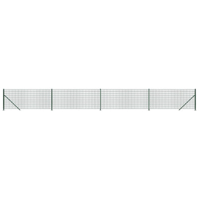 FET de malla de alambre de Vidaxl con brida de 0.8x10 m verde