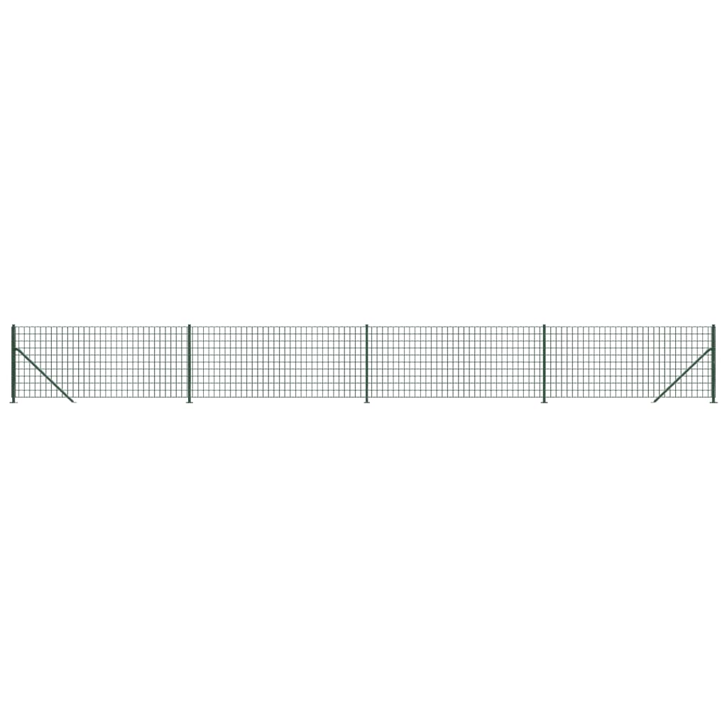 FET de malla de alambre de Vidaxl con brida 1.1x10 m verde