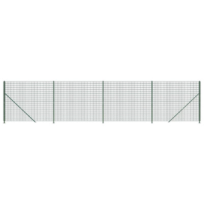 FET de malla de alambre de Vidaxl con brida de 1.4x10 m verde